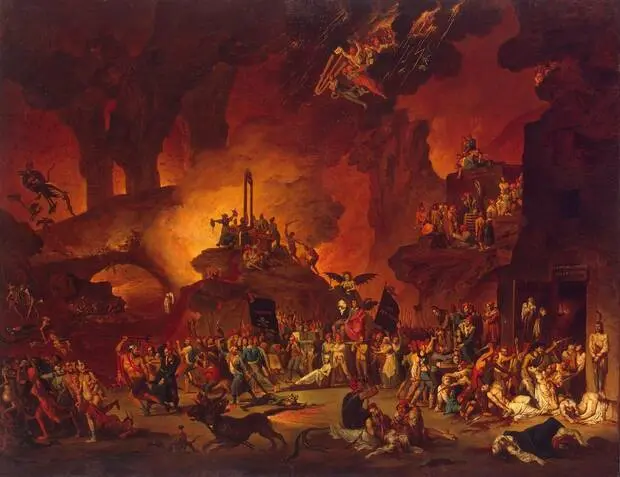 The Triumph of the Guillotine in Hell by Nicolas Antoine Taunay
